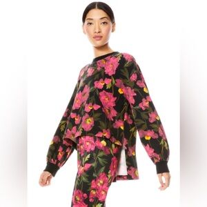 Alice + Olivia Gaia Blouson Sleeve Sweatshirt